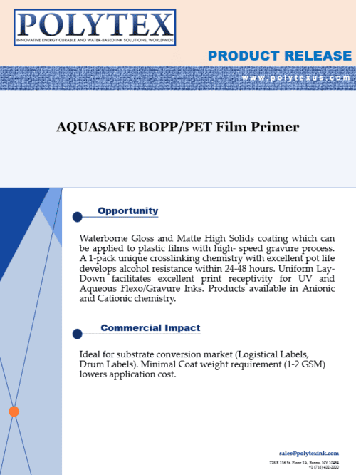 Aquasafe BOPP/PET Primer